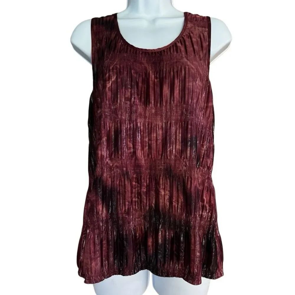 Vintage Y2K Shimmery Burgundy Whimsigoth Fairy Top S
